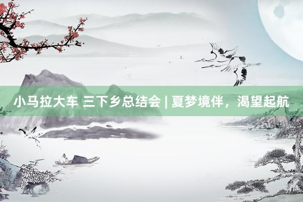 小马拉大车 三下乡总结会 | 夏梦境伴，渴望起航