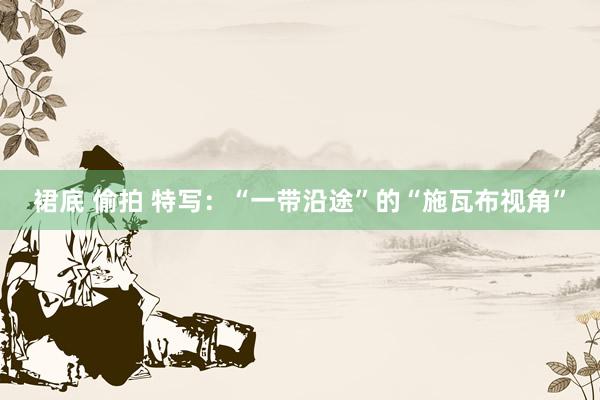裙底 偷拍 特写：“一带沿途”的“施瓦布视角”