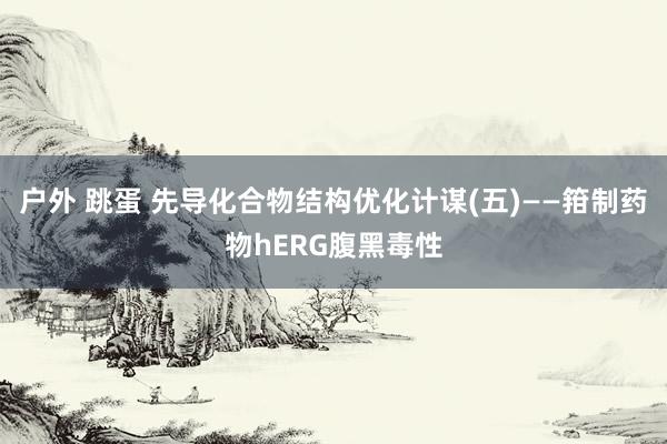 户外 跳蛋 先导化合物结构优化计谋(五)——箝制药物hERG腹黑毒性