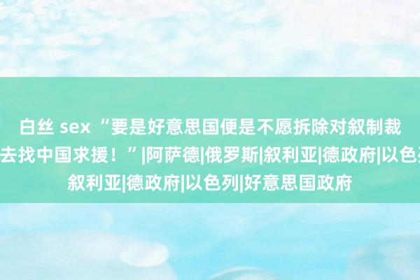 白丝 sex “要是好意思国便是不愿拆除对叙制裁，那就别怪咱们去找中国求援！”|阿萨德|俄罗斯|叙利亚|德政府|以色列|好意思国政府