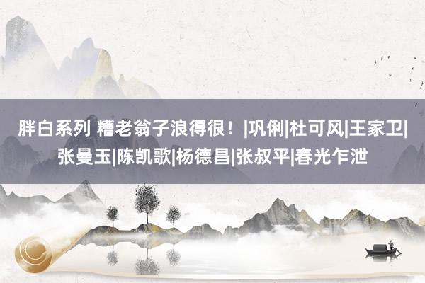 胖白系列 糟老翁子浪得很！|巩俐|杜可风|王家卫|张曼玉|陈凯歌|杨德昌|张叔平|春光乍泄