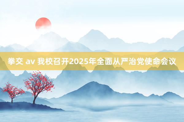 拳交 av 我校召开2025年全面从严治党使命会议